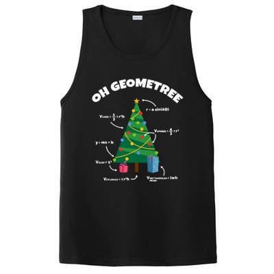 Oh Geometree Funny Christmas Tree Math Teacher PosiCharge Competitor Tank