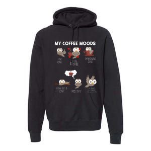 Owl Gift For Owl Lovers And Coffee Drinkers Premium Hoodie