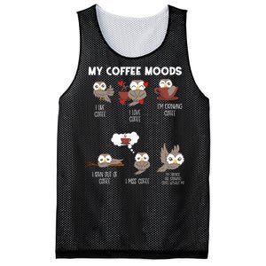 Owl Gift For Owl Lovers And Coffee Drinkers Mesh Reversible Basketball Jersey Tank