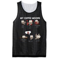 Owl Gift For Owl Lovers And Coffee Drinkers Mesh Reversible Basketball Jersey Tank