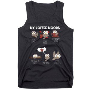 Owl Gift For Owl Lovers And Coffee Drinkers Tank Top