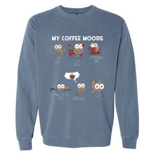 Owl Gift For Owl Lovers And Coffee Drinkers Garment-Dyed Sweatshirt