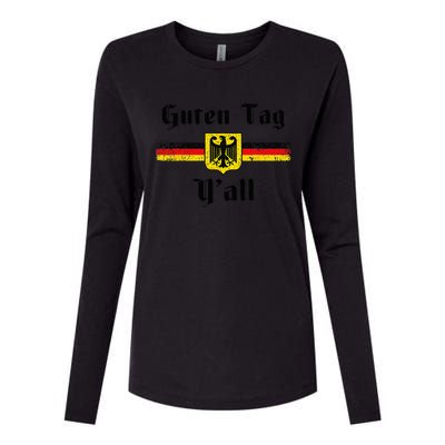 Oktoberfest German Flag Eagle Prost Guten Tag Y'all Fun Womens Cotton Relaxed Long Sleeve T-Shirt