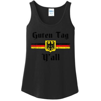 Oktoberfest German Flag Eagle Prost Guten Tag Y'all Fun Ladies Essential Tank