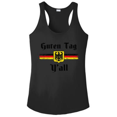 Oktoberfest German Flag Eagle Prost Guten Tag Y'all Fun Ladies PosiCharge Competitor Racerback Tank