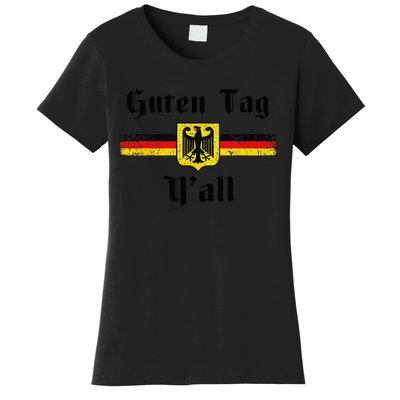 Oktoberfest German Flag Eagle Prost Guten Tag Y'all Fun Women's T-Shirt