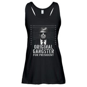 Original Gangster For President Donald Trump Mugshot Ladies Essential Flowy Tank