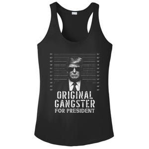 Original Gangster For President Donald Trump Mugshot Ladies PosiCharge Competitor Racerback Tank