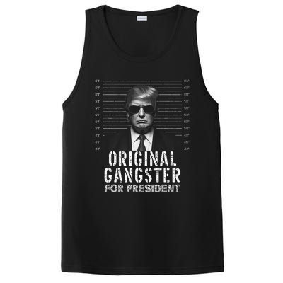 Original Gangster For President Donald Trump Mugshot PosiCharge Competitor Tank