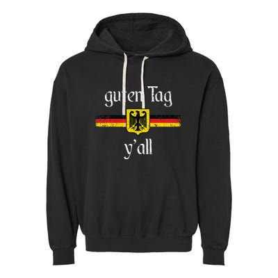 Oktoberfest German Flag Eagle Prost Guten Tag YAll Garment-Dyed Fleece Hoodie