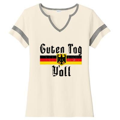 Oktoberfest German Flag Eagle Prost Guten Tag YAll Ladies Halftime Notch Neck Tee