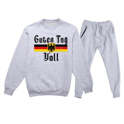 Oktoberfest German Flag Eagle Prost Guten Tag YAll Premium Crewneck Sweatsuit Set