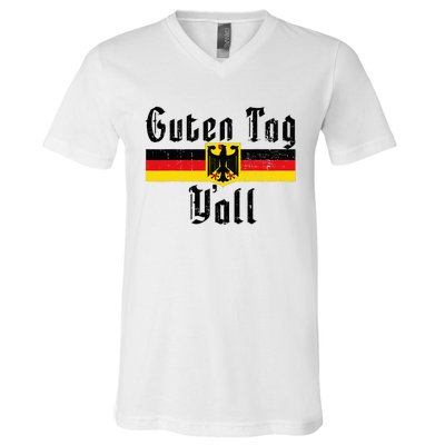 Oktoberfest German Flag Eagle Prost Guten Tag YAll V-Neck T-Shirt