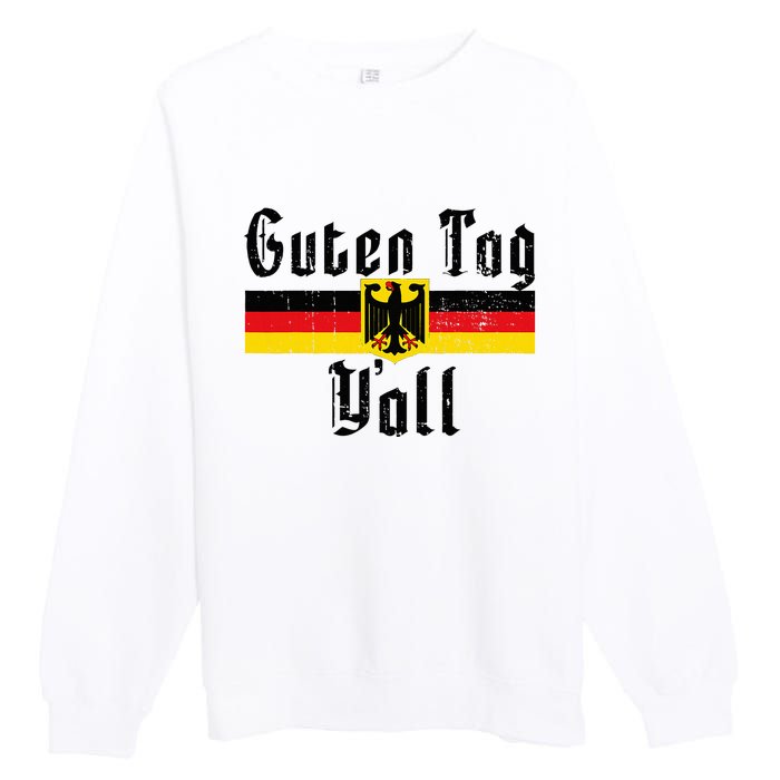 Oktoberfest German Flag Eagle Prost Guten Tag YAll Premium Crewneck Sweatshirt