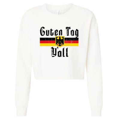 Oktoberfest German Flag Eagle Prost Guten Tag YAll Cropped Pullover Crew