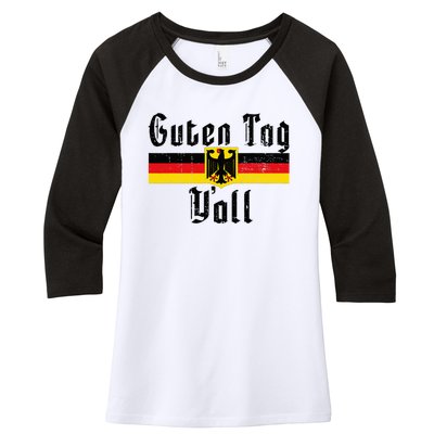 Oktoberfest German Flag Eagle Prost Guten Tag YAll Women's Tri-Blend 3/4-Sleeve Raglan Shirt