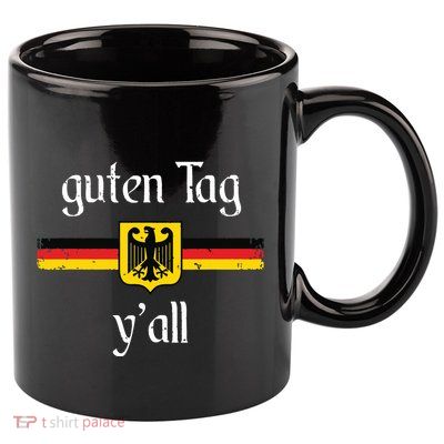 Oktoberfest German Flag Eagle Prost Guten Tag Yall 11oz C Handle Ceramic Mug