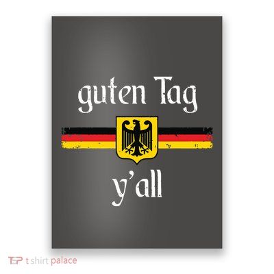 Oktoberfest German Flag Eagle Prost Guten Tag Yall Poster