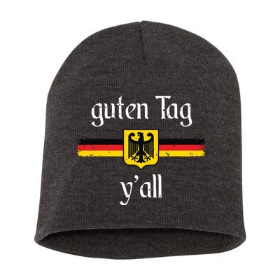 Oktoberfest German Flag Eagle Prost Guten Tag Yall Short Acrylic Beanie