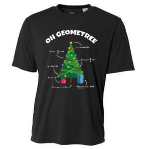 Oh Geometree Funny Christmas Tree Math Teacher Cooling Performance Crew T-Shirt