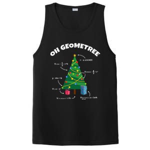 Oh Geometree Funny Christmas Tree Math Teacher PosiCharge Competitor Tank