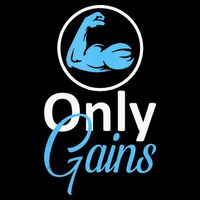 Only Gains Funny Gym Fitness Workout Parody T-Shirt