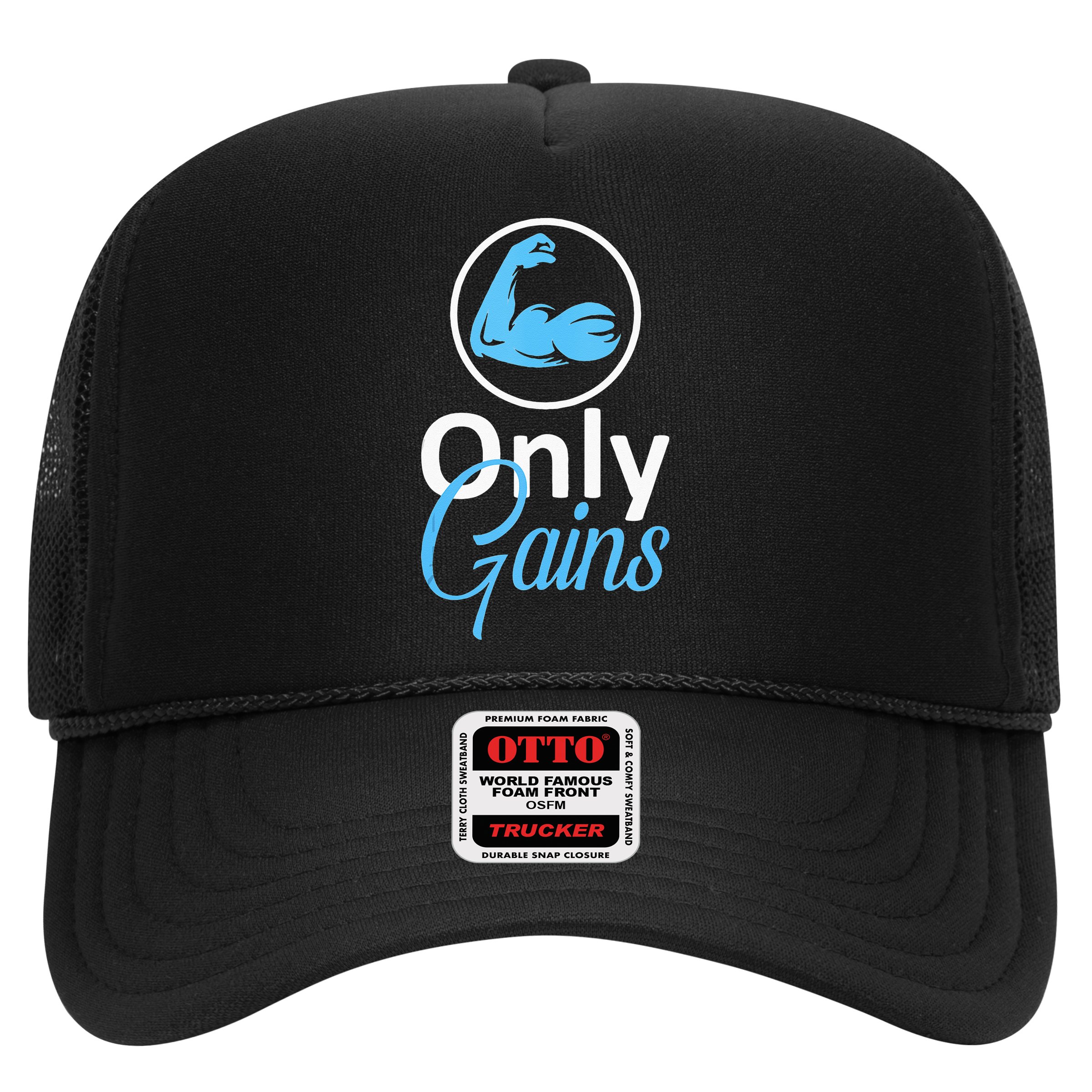 Only Gains Funny Gym Fitness Workout Parody Hat