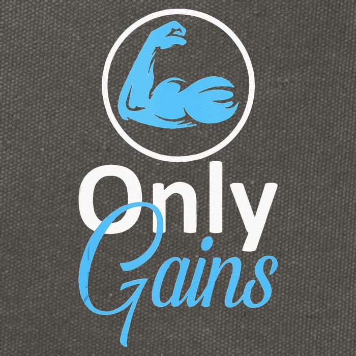Only Gains Funny Gym Fitness Workout Parody Cotton Canvas Backpack
