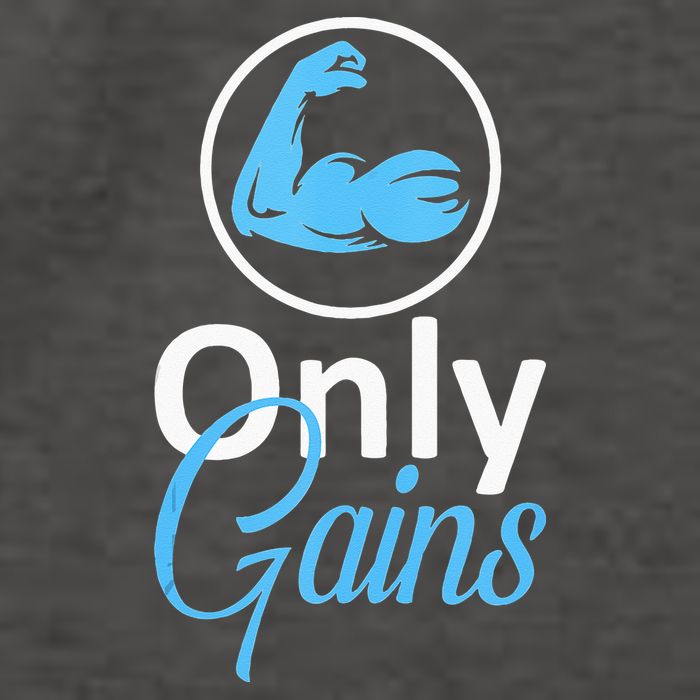 Only Gains Funny Gym Fitness Workout Parody Vector Backpack