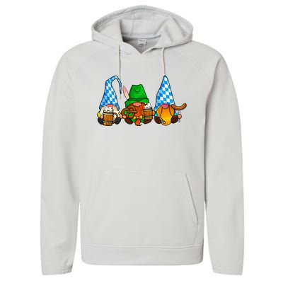 Oktoberfest Gnomes Funny Sausage Bratwurst German Party Performance Fleece Hoodie