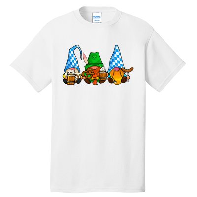 Oktoberfest Gnomes Funny Sausage Bratwurst German Party Tall T-Shirt