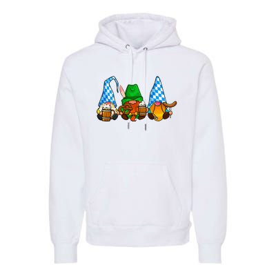 Oktoberfest Gnomes Funny Sausage Bratwurst German Party Premium Hoodie