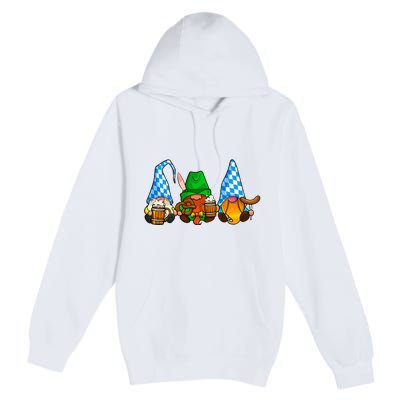 Oktoberfest Gnomes Funny Sausage Bratwurst German Party Premium Pullover Hoodie