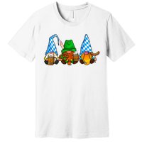 Oktoberfest Gnomes Funny Sausage Bratwurst German Party Premium T-Shirt