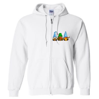 Oktoberfest Gnomes Funny Sausage Bratwurst German Party Full Zip Hoodie