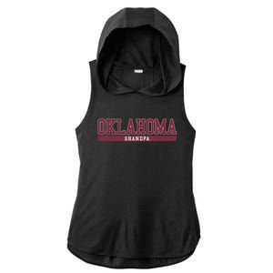 Oklahoma Grandpa Funny Ladies PosiCharge Tri-Blend Wicking Draft Hoodie Tank