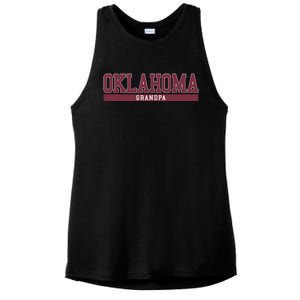 Oklahoma Grandpa Funny Ladies PosiCharge Tri-Blend Wicking Tank