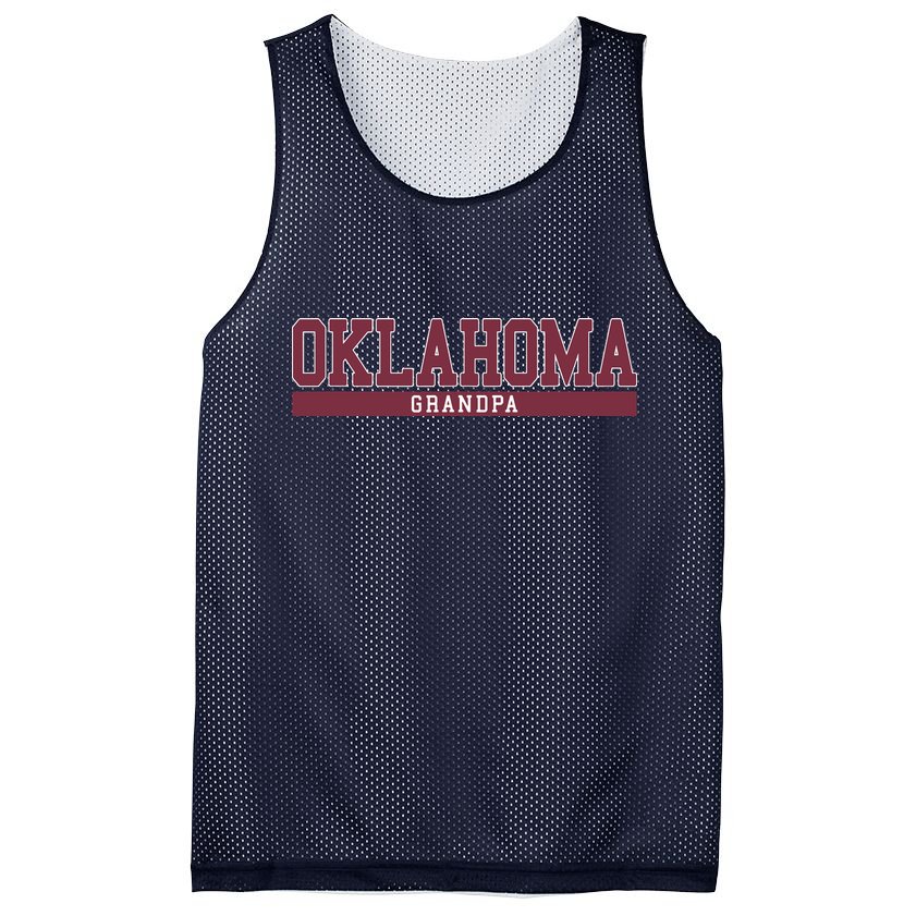 Oklahoma Grandpa Funny Mesh Reversible Basketball Jersey Tank