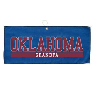 Oklahoma Grandpa Funny Large Microfiber Waffle Golf Towel