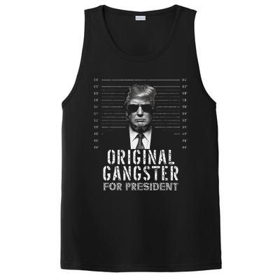 Original Gangster For President Donald Trump Mugshot PosiCharge Competitor Tank