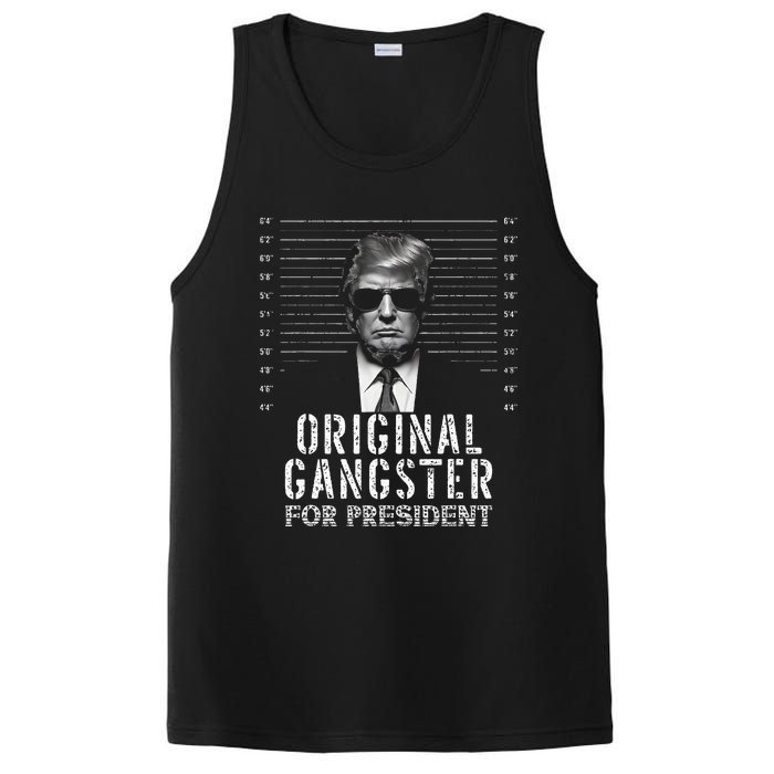 Original Gangster For President Donald Trump Mugshot PosiCharge Competitor Tank