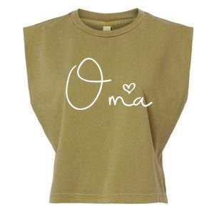 Oma Ger Grandma Mother's Day Christmas Birthday Gift Garment-Dyed Women's Muscle Tee