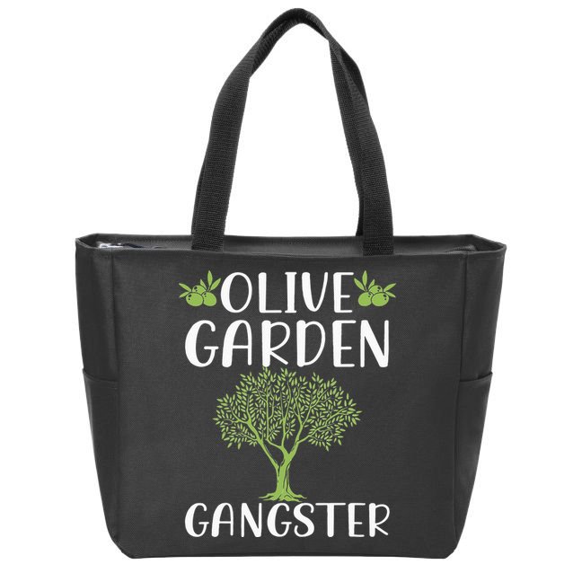 Olive Garden Gardening  Olive Zip Tote Bag