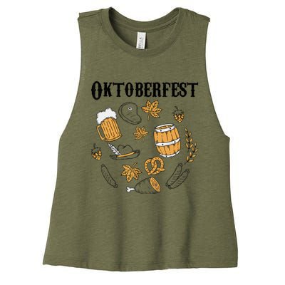 Oktoberfest German Germany Octoberfest Women's Racerback Cropped Tank