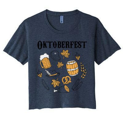 Oktoberfest German Germany Octoberfest Women's Crop Top Tee