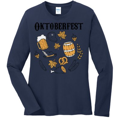 Oktoberfest German Germany Octoberfest Ladies Long Sleeve Shirt