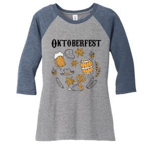 Oktoberfest German Germany Octoberfest Women's Tri-Blend 3/4-Sleeve Raglan Shirt