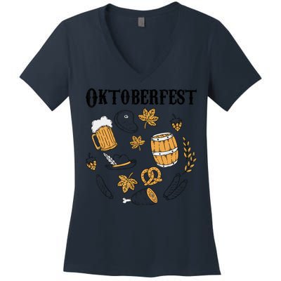 Oktoberfest German Germany Octoberfest Women's V-Neck T-Shirt