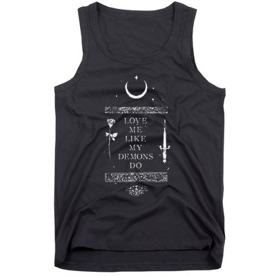 Occult Gothic Grunge Love Me Like My Demons Do Witch Moon Tank Top