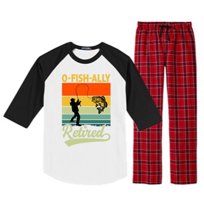 Ofunny Giftfishfunny Giftally Retired Funny Fishing Retirement Vintage Cool Gift Raglan Sleeve Pajama Set